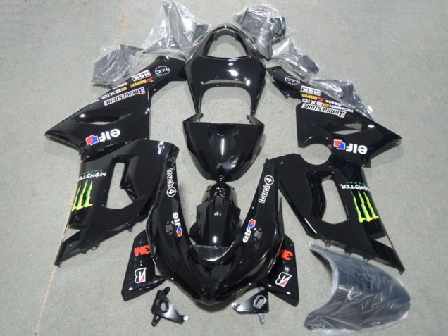 2005-2006 Glossy Black Green Monster Kawasaki ZX6R Motorcycle Fairings Canada