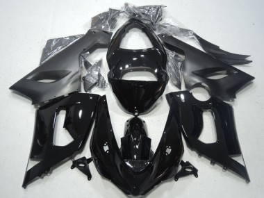 2005-2006 Glossy Black Matte Black Kawasaki ZX6R Motorcycle Fairings Canada