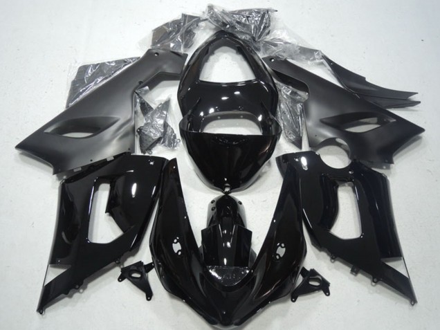 2005-2006 Glossy Black Matte Black Kawasaki ZX6R Motorcycle Fairings Canada