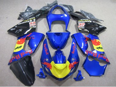 2005-2006 Blue Yellow Black Red Bull Kawasaki ZX6R Motorcycle Fairings Canada