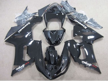 2005-2006 Glossy Black Kawasaki ZX6R Motorcycle Fairing Canada