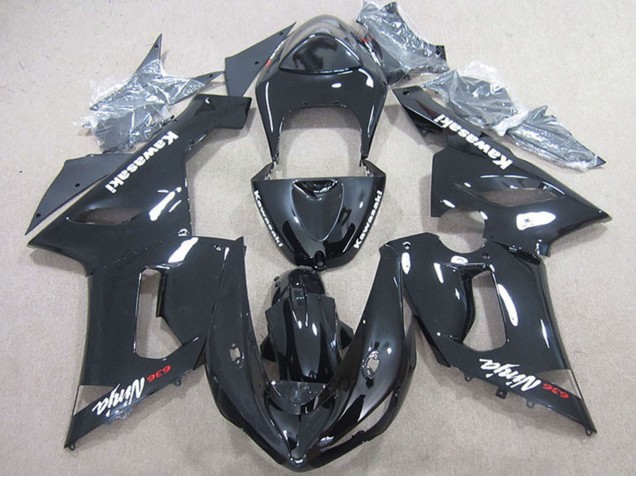 2005-2006 Glossy Black Kawasaki ZX6R Motorcycle Fairing Canada