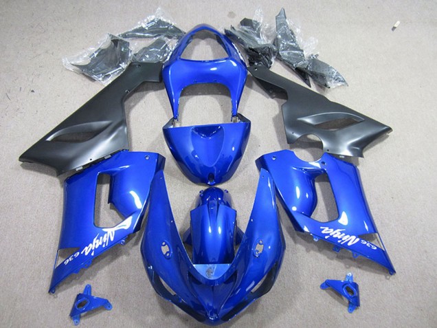 2005-2006 Blue Matte Black Kawasaki ZX6R Motorcycle Fairing Canada