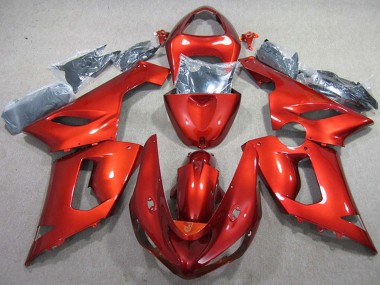 2005-2006 Red Kawasaki ZX6R Motorcycle Fairing Canada