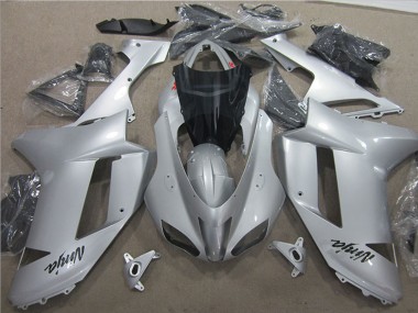 2007-2008 Silver Kawasaki ZX6R Motorcycle Fairings Canada
