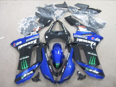 2007-2008 Black Blue Green Monster Kawasaki ZX6R Motorcycle Fairings Canada