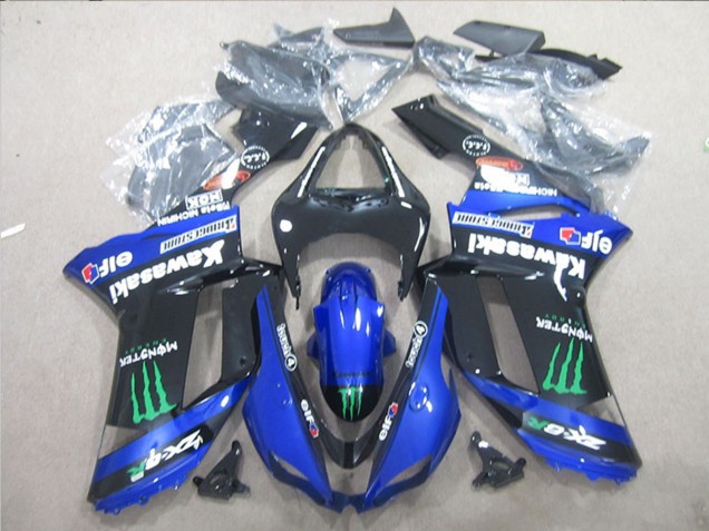 2007-2008 Black Blue Green Monster Kawasaki ZX6R Motorcycle Fairings Canada