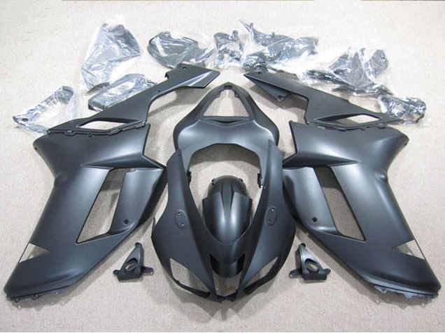 2007-2008 Black Kawasaki ZX6R Bike Fairings Canada