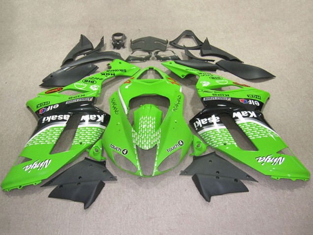 2007-2008 Green Touch 4 Kawasaki ZX6R Motorcycle Fairings Canada