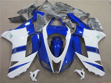 2007-2008 Blue White Monster Kawasaki ZX6R Motorcycle Fairings Canada