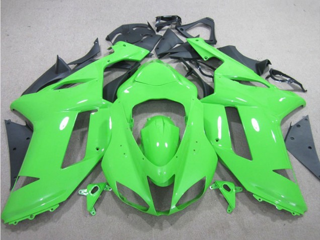 2007-2008 Green Kawasaki ZX6R Motorcycle Fairings Canada