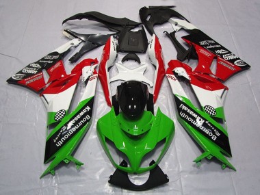 2009-2012 White Red Green Glossy Black Kawasaki ZX6R Motorcycle Fairings Canada