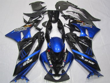 2009-2012 Blue Glossy Black Elf Touch4 Monster Bridgestone Kawasaki ZX6R Motorcycle Fairings Canada