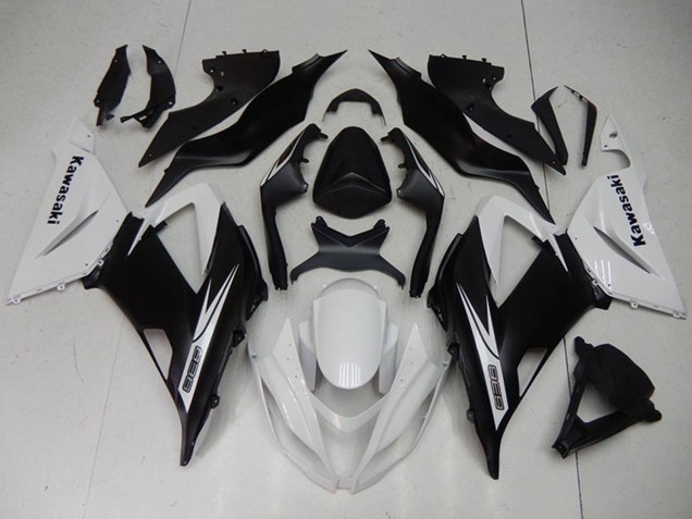 2013-2018 White Matte Black Kawasaki ZX6R Motorcycle Fairings Kits Canada