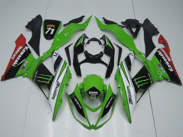 2013-2018 Green White Black Red Monster Kawasaki ZX6R Motorcycle Fairings Canada