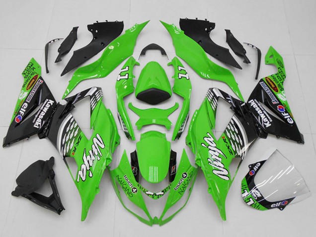 2013-2018 Green White Silver Black Elf Touch4 Bridgestone 11 Kawasaki ZX6R Motorcycle Fairings Canada