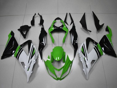 2013-2018 Green White Black Stripe Kawasaki ZX6R Motorcycle Fairings Canada