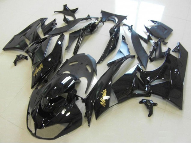 2013-2018 Glossy Black Gold Ninja Kawasaki ZX6R Motorcycle Fairings Canada