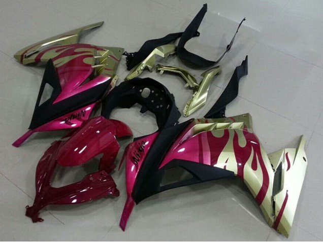 2013-2018 Glold Pink Red Black Kawasaki ZX300R Motorcycle Fairings Canada