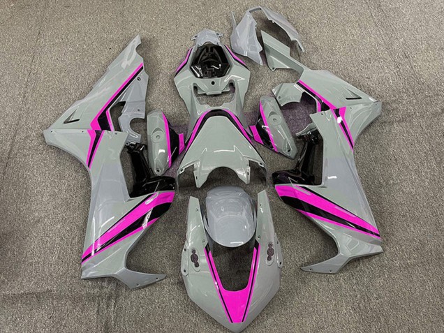 2017-2023 Nardo Grey with Pink Stripe Honda CBR1000RR Motorcycle Fairings Canada