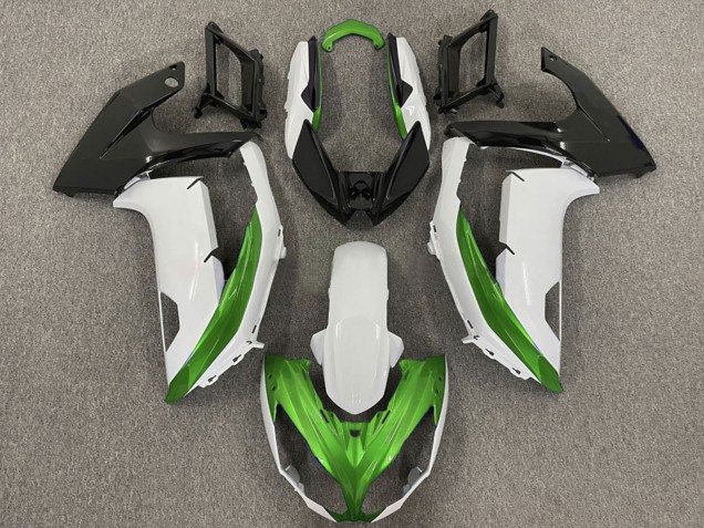 2009-2011 White Green Matte Black Kawasaki Ninja 650R Motorcycle Fairings Canada