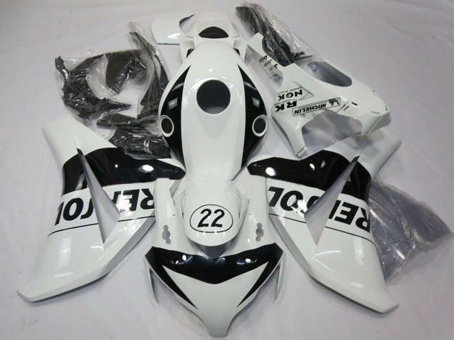 2008-2011 White Glossy Black Repsol 22 Honda CBR1000RR Motorcycle Fairings Canada