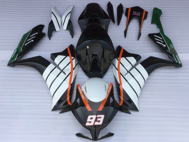 2012-2016 White Orange Glossy Black Baracuda 93 Honda CBR1000RR Motorcycle Fairings Canada