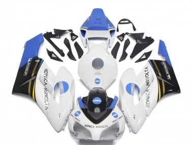 2004-2005 White Light Blue Glossy Black Konica Minolta Honda CBR1000RR Motorcycle Fairings Canada