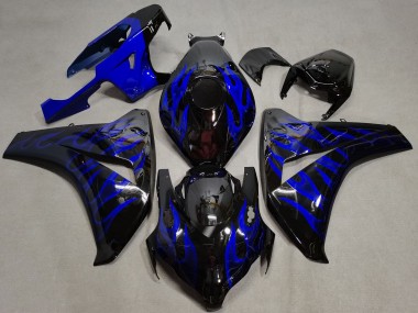 2008-2011 Glossy Black Blue Flame Honda CBR1000RR Motorcycle Fairings Canada