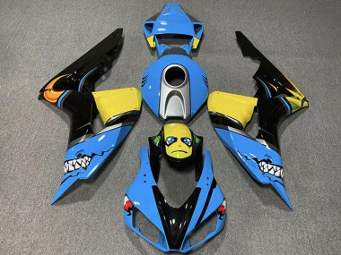 2006-2007 Light Blue Yellow Silver Glossy Black Shark Honda CBR1000RR Motorcycle Fairings Canada