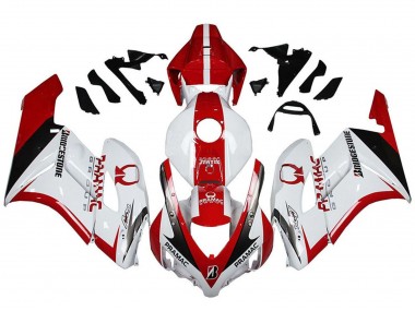 2004-2005 White Red Glossy Back Pramac Bridgestone Honda CBR1000RR Motorcycle Fairings Canada