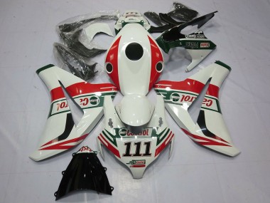 2008-2011 White Red Green Castrol 111 Honda CBR1000RR Motorcycle Fairings Canada