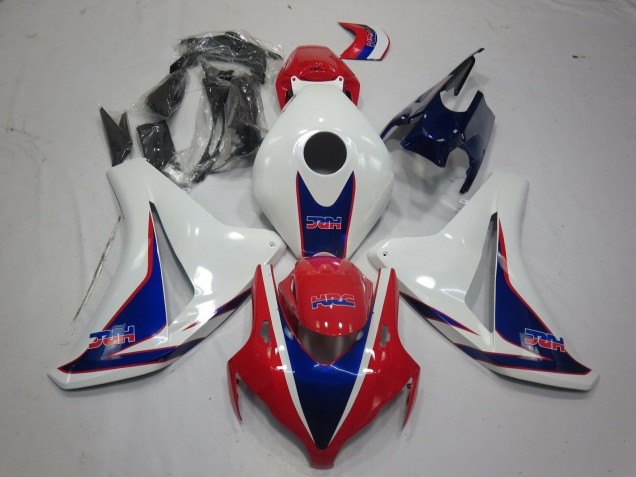 2008-2011 White Red Blue HRC Style Honda CBR1000RR Motorcycle Fairings Canada