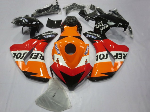 2008-2011 Orange White Red Glossy Black Repsol Honda CBR1000RR Bike Fairings Canada