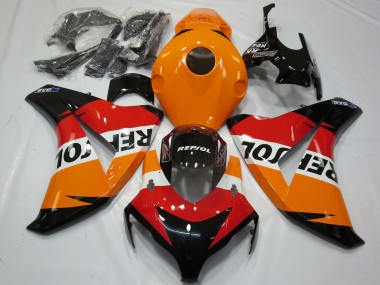 2008-2011 Orange White Red Glossy Black Repsol Honda CBR1000RR Motorcycle Fairings Kit Canada