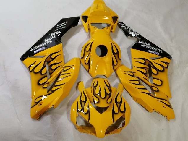 2012-2016 Yellow Black Flame Honda CBR1000RR Motorcycle Fairings Canada
