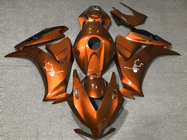 2012-2016 Deep Orange Glossy Black Honda CBR1000RR Motorcycle Fairings Canada