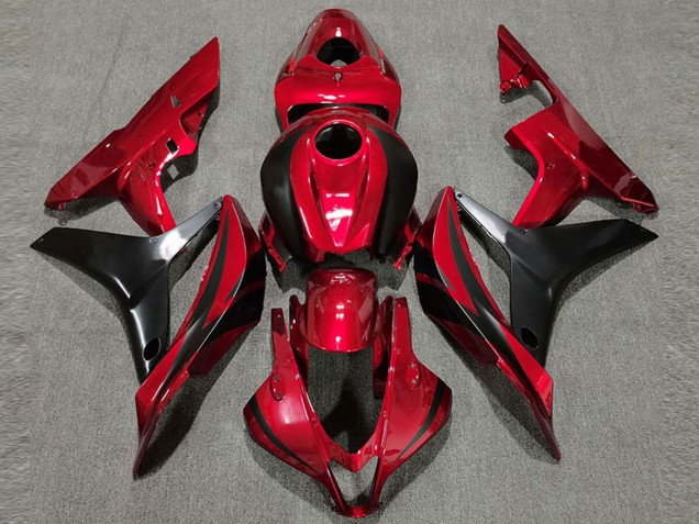 2007-2008 Red Glossy Black OEM Style Honda CBR600RR Motorcycle Fairing Canada