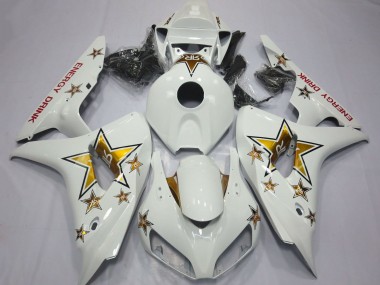 2006-2007 White Gold Star Energy Drink Honda CBR1000RR Motorcycle Fairings Canada