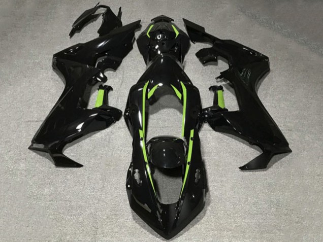 2017-2024 Glossy Black Lime Green Lining Honda CBR1000RR Motorcycle Fairings Canada
