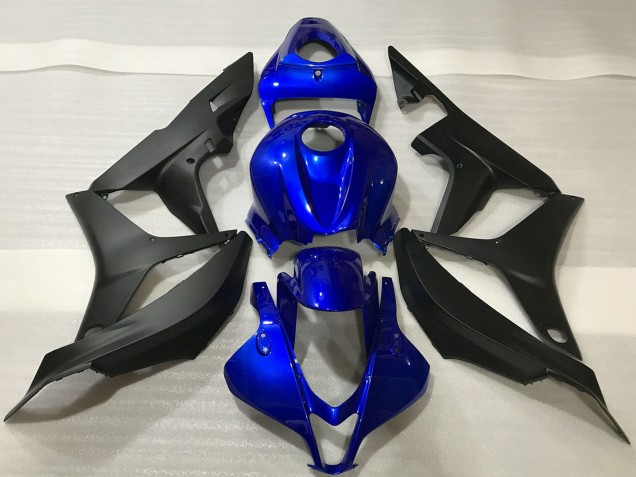 2007-2008 Blue Matte Black Honda CBR600RR Motorcycle Fairing Kits Canada