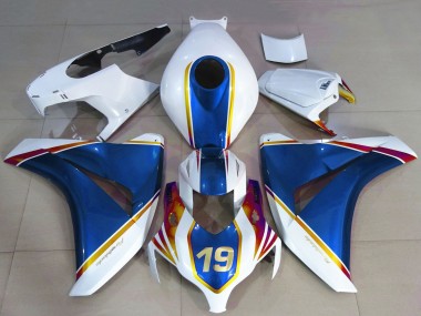 2008-2011 White Blue Yellow Red 19 Honda CBR1000RR Motorcycle Fairings Canada