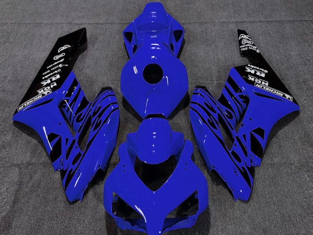 2004-2005 Blue Glossy Black Flame Honda CBR1000RR Motorcycle Fairings Canada