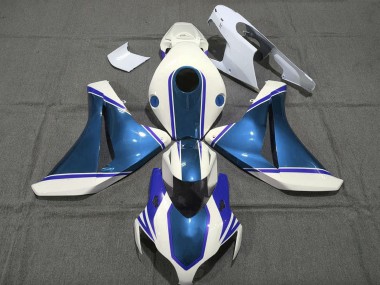 2008-2011 White Glossy Pearl Blue Honda CBR1000RR Motorcycle Fairings Canada