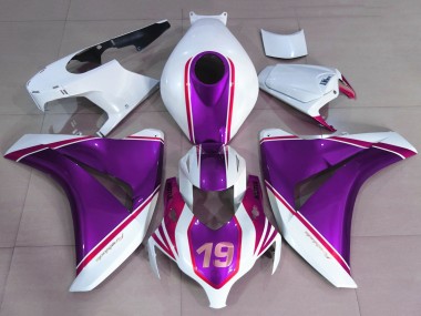 2008-2011 White Glossy Purple Pink 19 Honda CBR1000RR Motorcycle Fairings Canada