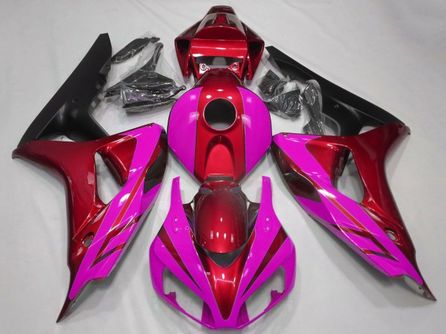 2006-2007 Red Pink Matte Black Honda CBR1000RR Motorcycle Fairings Canada