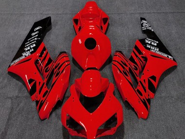 2004-2005 Red Glossy Black Flame Honda CBR1000RR Motorcycle Fairings Canada