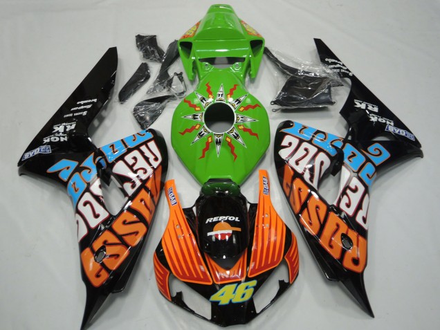2006-2007 Green Orange Blue Glossy Black Rossi 46 Honda CBR1000RR Motorcycle Fairings Canada