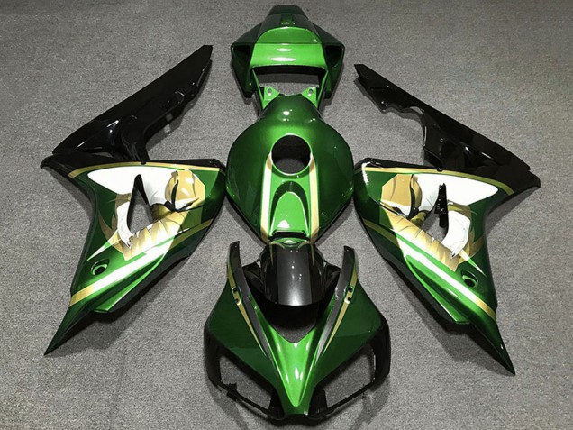 2006-2007 Green White Gold Glossy Black Honda CBR1000RR Motorcycle Fairings Canada