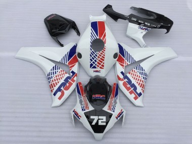 2008-2011 White Blue Red HRC 72 Honda CBR1000RR Motorcycle Fairings Canada